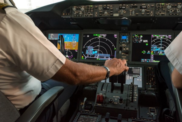 On the flight deck